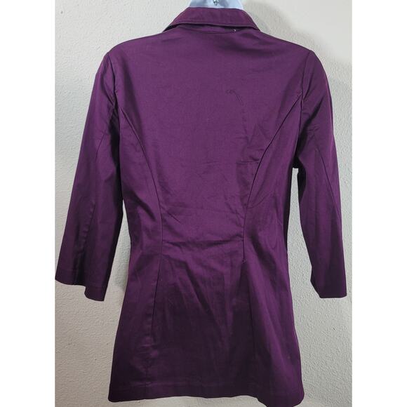 Heart Soul Purple Double Breasted Notched Collar Blazer Small Lightweight Lined - Picture 2 of 6